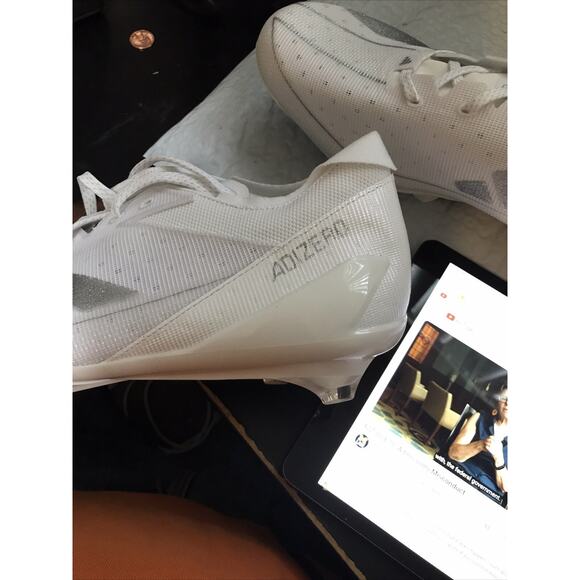 Addidas Adizero Electric Football Cleats Men’s 17 White IE4374 - Picture 4 of 16